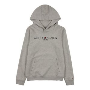 TOMMY HILFIGER Mikina  svetlosivá / tmavomodrá / červená / biela