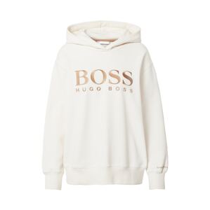 BOSS Casual Mikina 'Edelight'  biela / zlatá