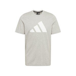 ADIDAS PERFORMANCE Funkčné tričko  sivá / biela