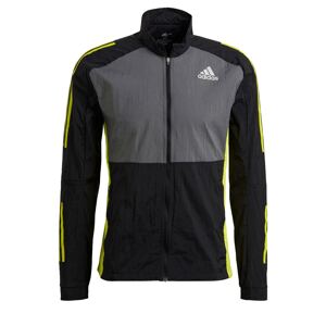 ADIDAS PERFORMANCE Športová bunda  čierna / sivá / žltá