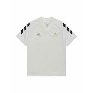 ADIDAS PERFORMANCE Funkčné tričko  biela / čierna / zlatá