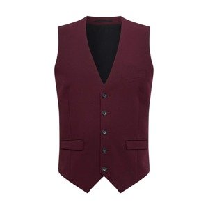 BURTON MENSWEAR LONDON Vesta k obleku  burgundská / čierna