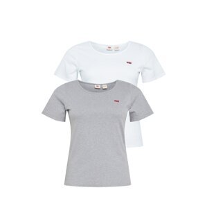 Levi's® Plus Tričko 'PL 2 PACK TEE NEUTRALS'  sivá / biela