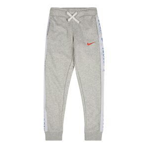 Nike Sportswear Nohavice  svetlosivá / svetločervená / kráľovská modrá / biela