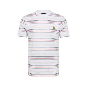 Lyle & Scott Tričko  biela / béžová / čierna / oranžovo červená