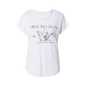 True Religion Tričko  biela / strieborná