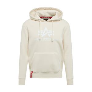 ALPHA INDUSTRIES Mikina  krémová / biela