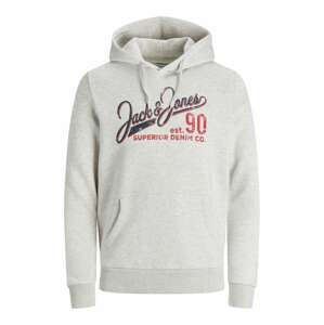 JACK & JONES Mikina  čierna / červená / sivá