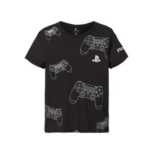 NAME IT Tričko 'NKMPLAYSTATION ALFE SS TOP BFU'  čierna