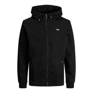 JACK & JONES Tepláková bunda 'Air'  modrosivá / čierna / biela