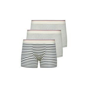 SELECTED HOMME Boxerky 'Selvedge'  sivá melírovaná / čierna / biela