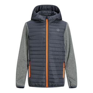 Jack & Jones Junior Prechodná bunda  tmavomodrá / modrá melírovaná / svetlooranžová