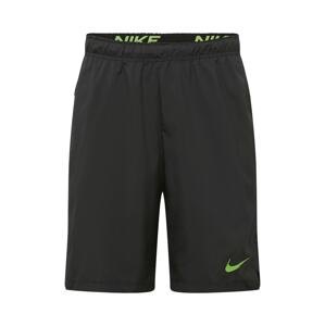 NIKE Športové nohavice 'Flex'  čierna / svetlozelená