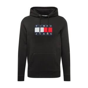 Tommy Jeans Mikina  čierna / biela / červená / modrá