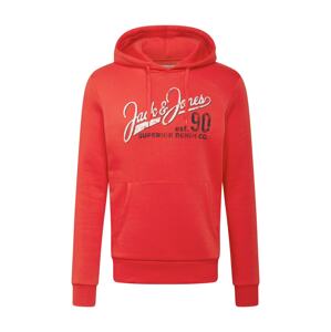 JACK & JONES Mikina  biela melírovaná / čierna melírovaná / grenadínová