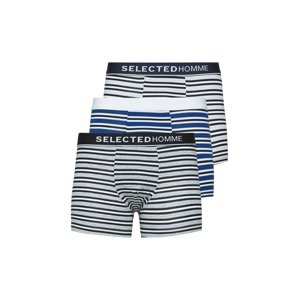 SELECTED HOMME Boxerky  čierna / prírodná biela / svetlomodrá