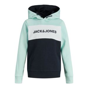 Jack & Jones Junior Mikina  biela / tmavomodrá / svetlomodrá