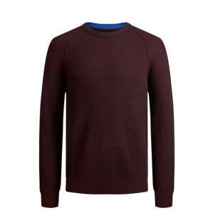 JACK & JONES Sveter 'Pannel'  purpurová