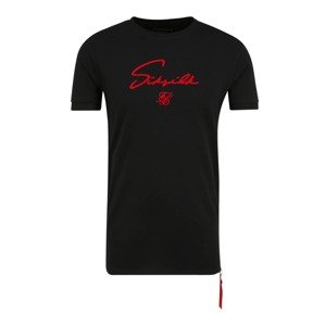 SikSilk Tričko  čierna / červená