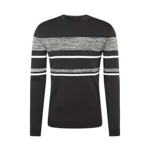 River Island Sveter 'Ls Space Dye Blocked Jumper'  čierna