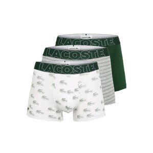 LACOSTE Boxerky  zelená / biela / sivá melírovaná