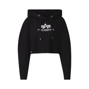 ALPHA INDUSTRIES Mikina  čierna / biela