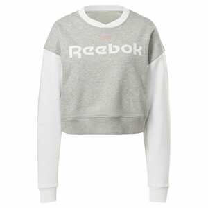 Reebok Sport Športová mikina  tmavošedá / biela