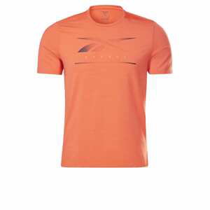 Reebok Sport Funkčné tričko  oranžovo červená / tmavomodrá