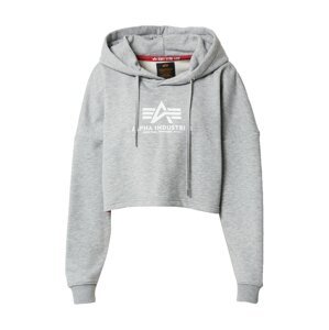 ALPHA INDUSTRIES Mikina  sivá melírovaná / biela