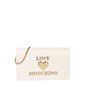 Love Moschino Taška cez rameno  biela / zlatá žltá