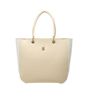 TOMMY HILFIGER Shopper  šedobiela / farba ťavej srsti