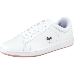 LACOSTE Nízke tenisky 'Carnaby Evo'  biela / pastelovo ružová / zelená / červená