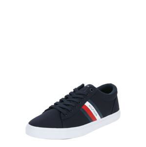 TOMMY HILFIGER Nízke tenisky  biela / námornícka modrá / svetločervená