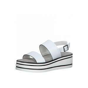 TAMARIS Remienkové sandále  biela / čierna