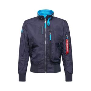 ALPHA INDUSTRIES Prechodná bunda 'Wing'  námornícka modrá / svetlomodrá / svetločervená / biela