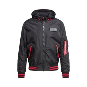 ALPHA INDUSTRIES Prechodná bunda  čierna / ohnivo červená