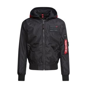 ALPHA INDUSTRIES Prechodná bunda  červená / čierna