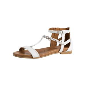 TAMARIS Remienkové sandále 'Kim'  biela / strieborná / ružové zlato