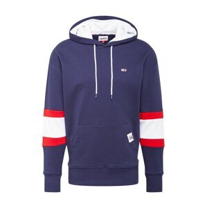 Tommy Jeans Mikina  námornícka modrá / biela / svetločervená