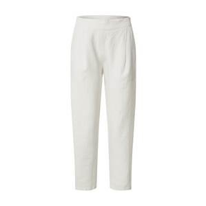 120% Lino Plisované nohavice  biela