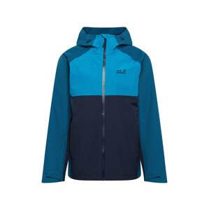 JACK WOLFSKIN Outdoorová bunda 'MOUNT ISA'  nebesky modrá / petrolejová / tmavomodrá