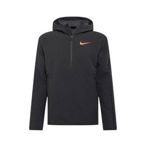 NIKE Športová bunda  čierna / oranžová