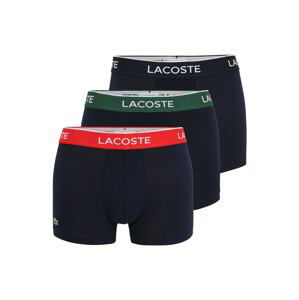 LACOSTE Boxerky  tmavomodrá / tmavozelená / jasne červená / biela