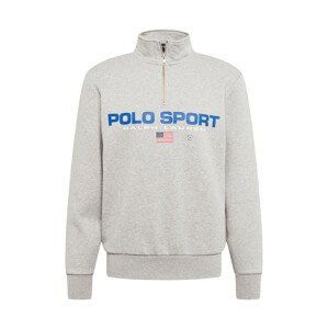 POLO RALPH LAUREN Mikina  svetlosivá / modrá / biela / červená