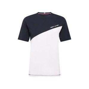 Tommy Sport Funkčné tričko  biela / tmavomodrá / svetločervená
