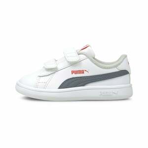 PUMA Tenisky 'Smash v2'  biela / tmavomodrá / ohnivo červená