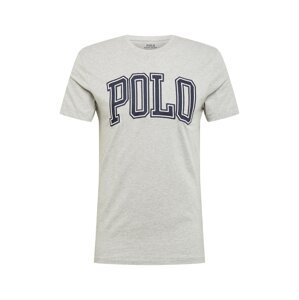 POLO RALPH LAUREN Tričko  sivá melírovaná / námornícka modrá / biela