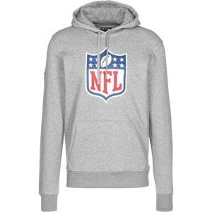 NEW ERA Mikina 'NFL PO'  sivá melírovaná / červená / biela / modrá