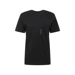 SELECTED HOMME T-Shirt  čierna / biela