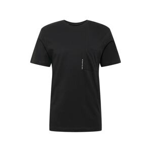 SELECTED HOMME T-Shirt  čierna / biela